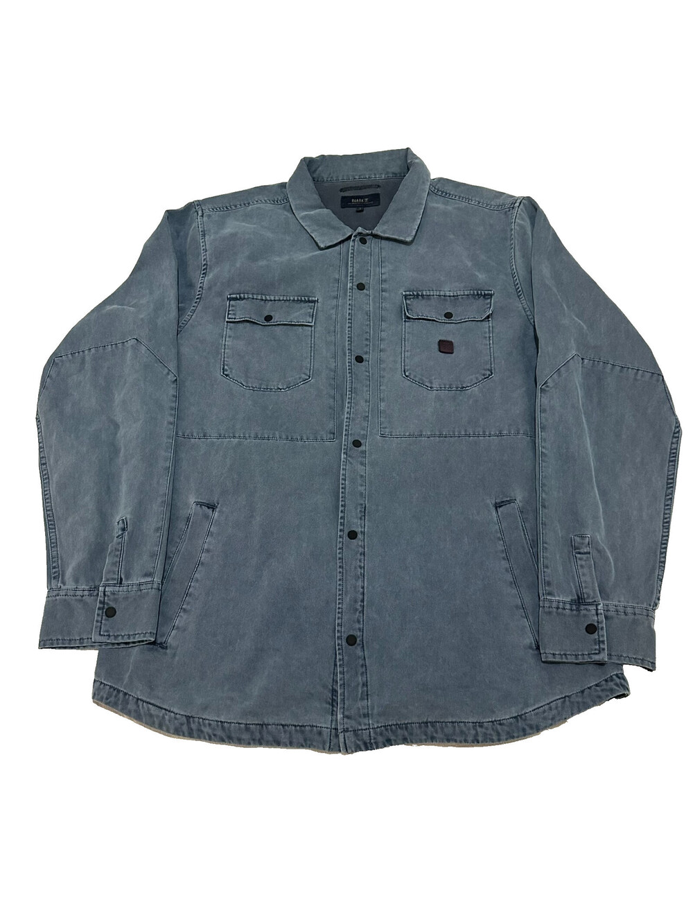 Roark Nordsman Men Large Navy Blue Shacket Shirt Jacket Button Up Pocket